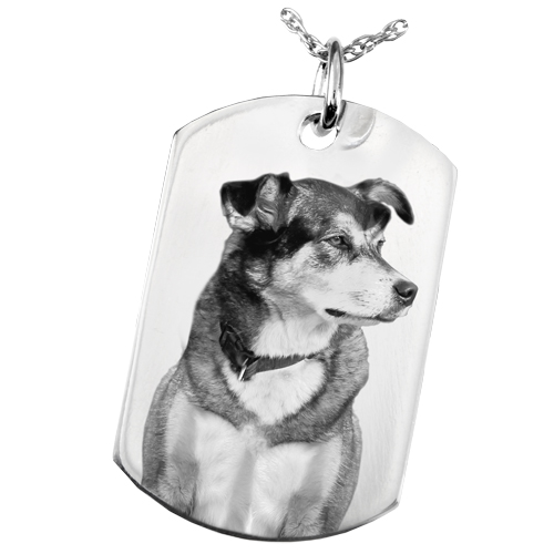 Photo Laser Engraved Pet Memorial Jewelry Dog Tag