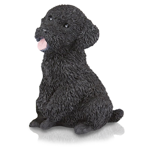 Figurine Dog Urns Miniature Poodle Black