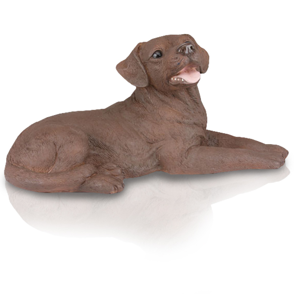 chocolate lab garden statue