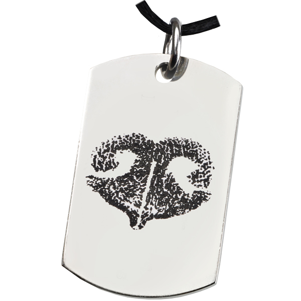 Stainless Steel Dog Tag Nose Print Pet Memorial Jewelry